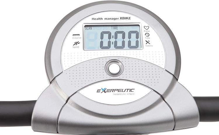 Exerpeutic Folding Magnetic Upright Exercise Bike With Pulse Lcd Display